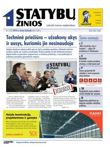 Techninė priežiūra – užsakovų akys ir ausys, kuriomis jie ... - Statyk.eu