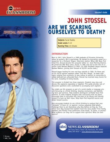 john stossel are we scaring ourselves to death?