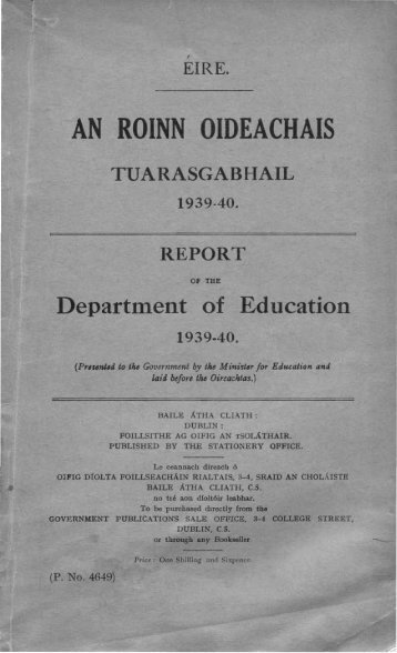 1939-1940 - Department of Education and Skills