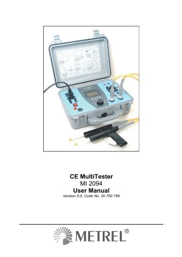 CE MultiTester MI 2094 User Manual - Toleka