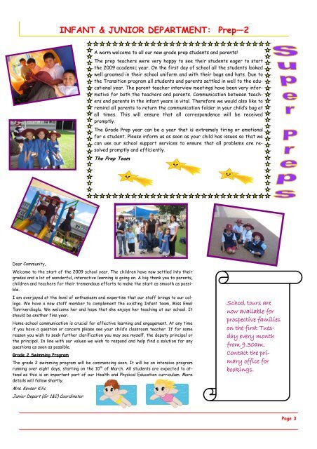 ISIK COLLEGE Primary Newsletter