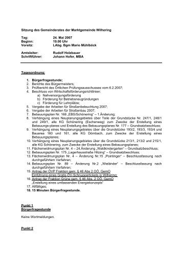 2007. 05. 24 - .PDF - Gemeinde Wilhering