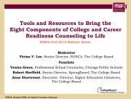 Tools and Resources to Bring the Eight Components of College and ...