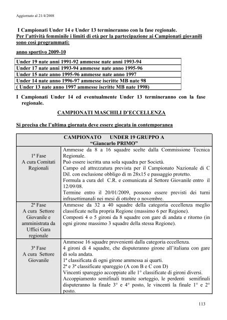 Disposizioni Organizzative Annuali - Federazione Italiana ...