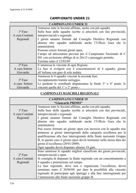 Disposizioni Organizzative Annuali - Federazione Italiana ...