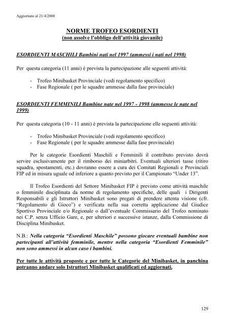 Disposizioni Organizzative Annuali - Federazione Italiana ...