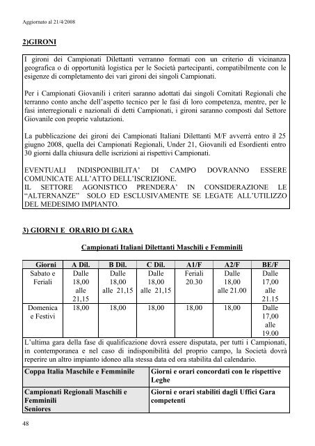 Disposizioni Organizzative Annuali - Federazione Italiana ...