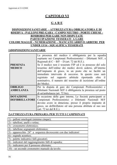 Disposizioni Organizzative Annuali - Federazione Italiana ...