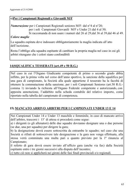 Disposizioni Organizzative Annuali - Federazione Italiana ...