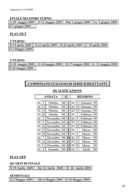 Disposizioni Organizzative Annuali - Federazione Italiana ...