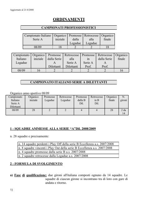 Disposizioni Organizzative Annuali - Federazione Italiana ...