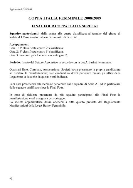 Disposizioni Organizzative Annuali - Federazione Italiana ...