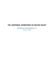 The janiTorial workforce in Silicon Valley - Working Partnerships USA