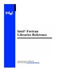 IntelÂ® Fortran Libraries Reference