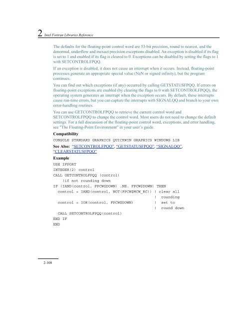 IntelÂ® Fortran Libraries Reference