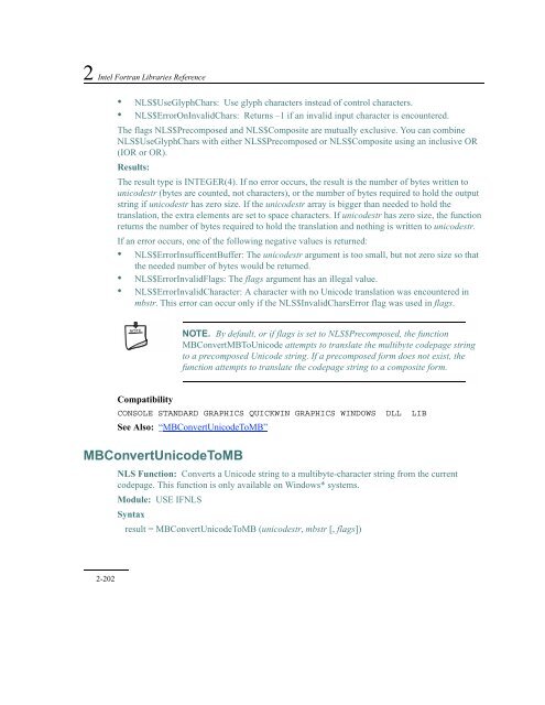 IntelÂ® Fortran Libraries Reference