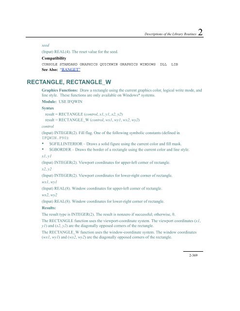 IntelÂ® Fortran Libraries Reference