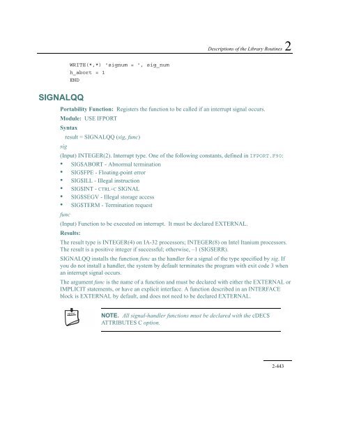 IntelÂ® Fortran Libraries Reference