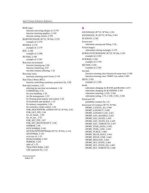 IntelÂ® Fortran Libraries Reference