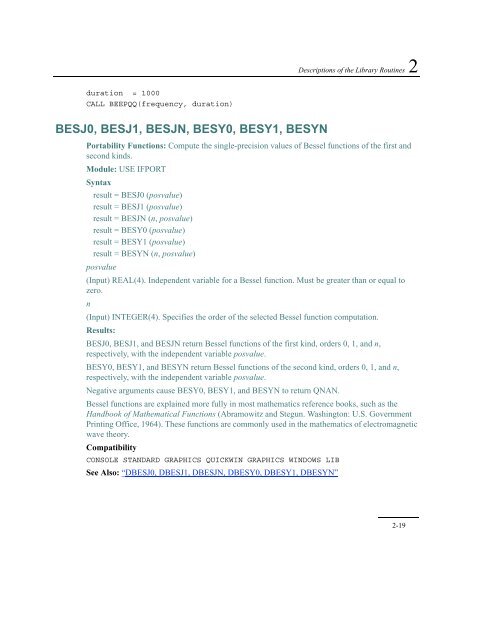 IntelÂ® Fortran Libraries Reference