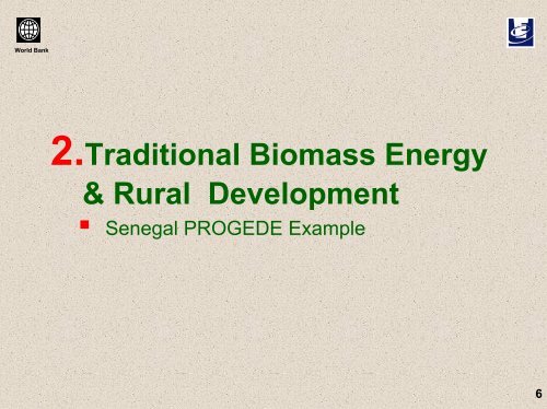 Efficient Use of Biomass for Energy in Developing Countries