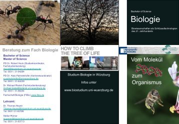 Beratung zum Fach Biologie - Studium Biologie - Universität Würzburg