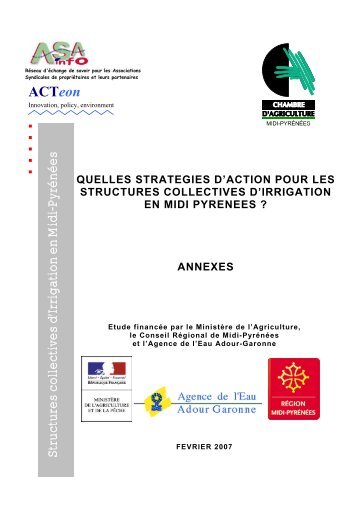 Structures collectives d'Irrigation en Midi-PyrÃ©nÃ©es - Chambre ...