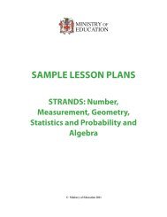 Sample Lesson Plans - Ministry of Education