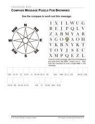 Compass Message Puzzles - Girl Guides of Canada