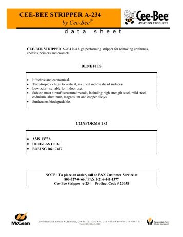 Data Sheet - McGean