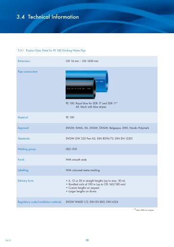 Product data sheet egeplast 9010 PE 100