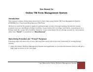 Online TM Form Management System