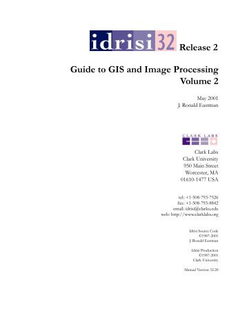 Guide to GIS and Image Processing Volume 2 Release 2