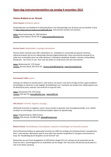 Open dag instrumentenateliers op zondag 4 ... - MuziekmozaÃ¯ek