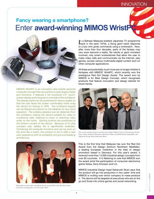 MIMOS Focus Q4/2010 - MIMOS Berhad