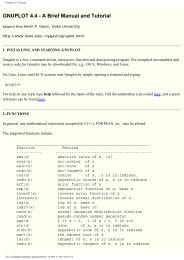 Gnuplot 4.2 Tutorial