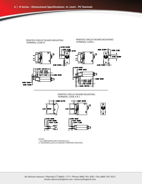 H-Series Circuit Breaker - News 2012 [pdf] - Carling Technologies