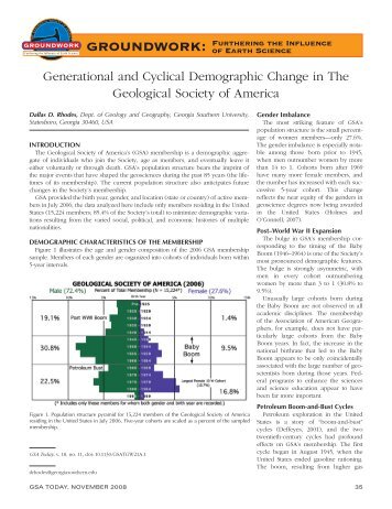 GROUNDWORK: Furthering the Influence - Geological Society of ...