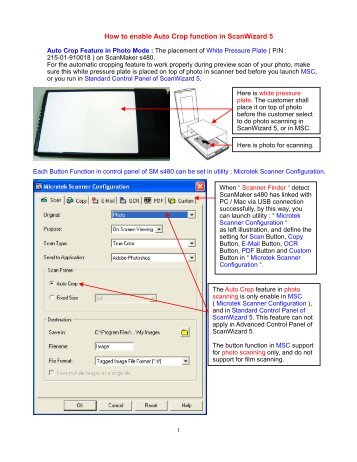 How to enable Auto Crop function in ScanWizard 5 - Microtek
