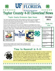 Time to Reenroll in 4-H - Taylor County Extension - University of ...