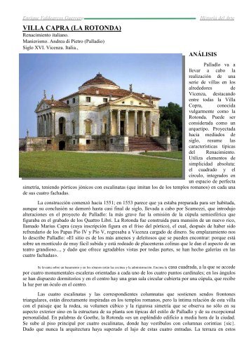 Comentario VILLA CAPRA, Palladio - IES JORGE JUAN / San ...