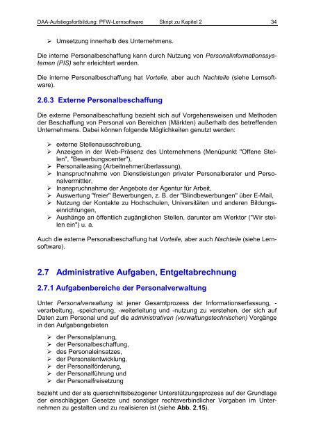 Kurzfassung (Skript) zu Kapitel 2 „Personalarbeit auf Grundlage ...