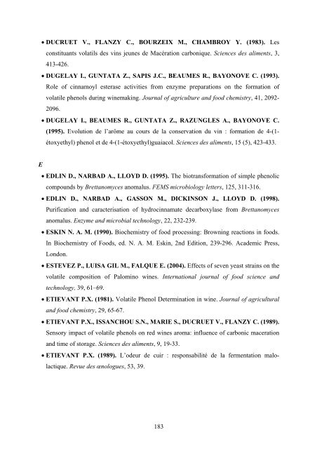 Bioconversion de l'acide p-coumarique par Brettanomyces ...