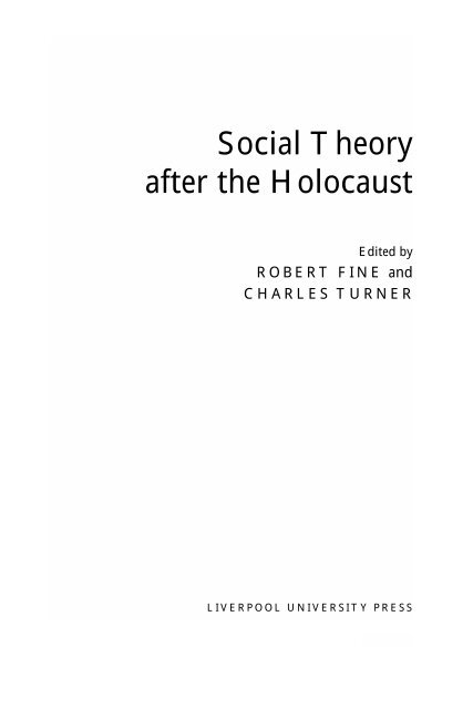 Social Theory After the Holocaust