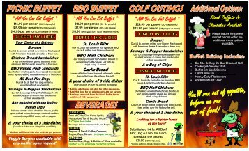 Catering Menu - Winking Lizard Tavern