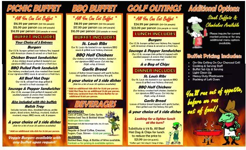 Catering Menu - Winking Lizard Tavern