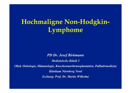 Hoch malignes Lymphom