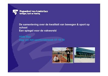 Hilde Bax - Dag van het Sportonderzoek