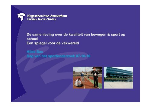 Hilde Bax - Dag van het Sportonderzoek