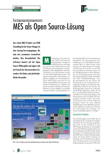 MES als Open Source-LÃ¶sung